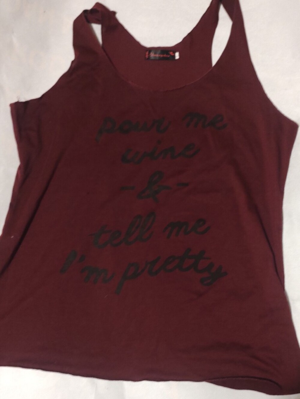 Woman's Burgundy Graphic Shirt Medium